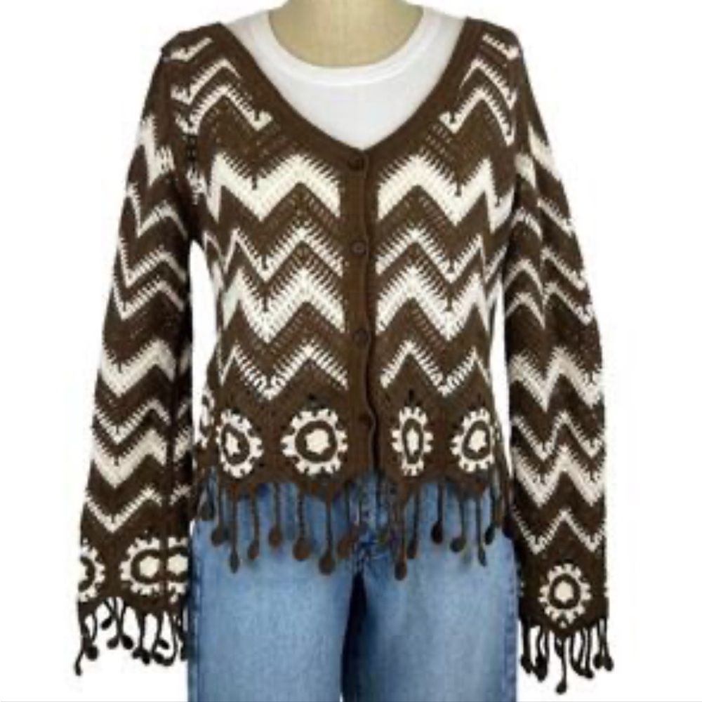 Cotton emporium button up sweater